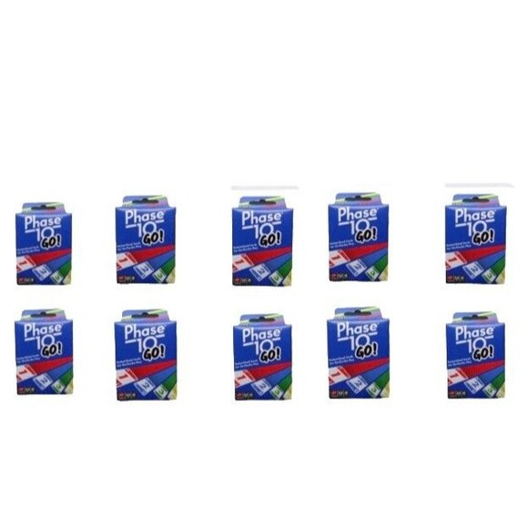10 Packs Of Mattel Pocket Size Card Phase 10 GO! card game deck MINI VERSION New - Picture 1 of 6